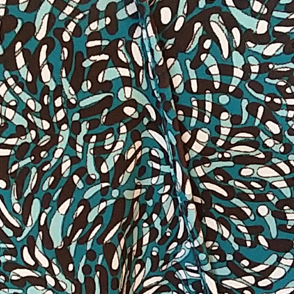 Pretty light/dark turquoise white and black dress